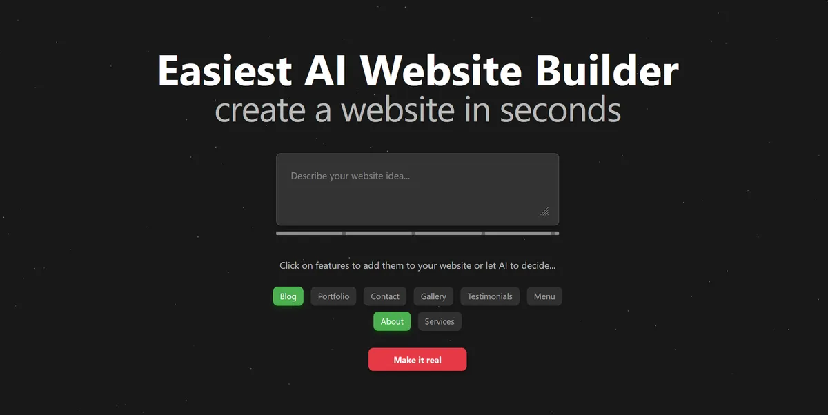 Fast website builder